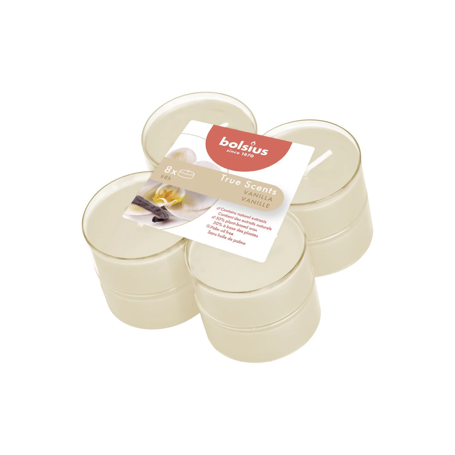 BOLSIUS MAXILICHT VANILLE SET/6 3 BOLSIUS MAXILICHT VANILLE SET/6