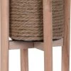 BLOEMPOT HOUT/TOUW OP STANDAARD
