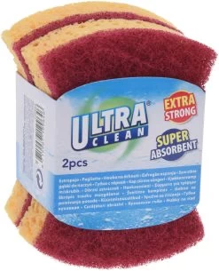SCHUURSPONS 2X ULTRA CLEAN EXTRA STERK