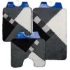 TOILETMAT 50X60 CM ACRYL ZWART/WIT/GRIJS