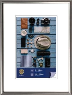 HENZO FOTOLIJST NAPOLI METAL 10x15 STEEL