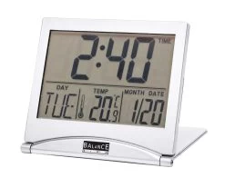 LCD REISWEKKER OPKLAPBAAR TIJD/TEMP/DATE