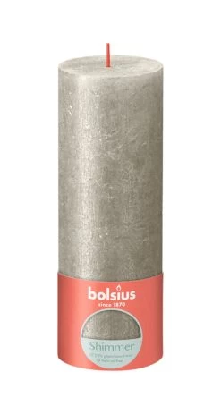 BOLSIUS KAARS RUSTIEK SHIMMER CHAMP 19CM