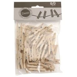 DECO KNIJPERS HOUT 25MM 24X50 STUKS