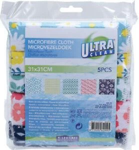 MICROVEZELDOEK 5 STUKS FLOWER 31X31CM 3 MICROVEZELDOEK 5 STUKS FLOWER 31X31CM