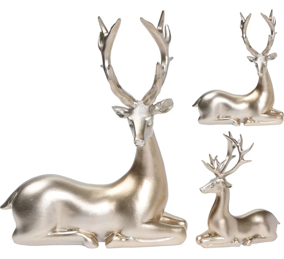 RENDIER 21CM GOUD 2 ASSORTI 3 RENDIER 21CM GOUD 2 ASSORTI