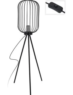 HOME EN STYLE LAMP ZWART METAAL 102CM