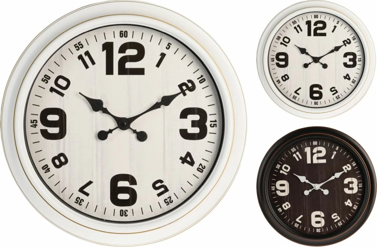 WANDKLOK XL CIJFERS 40,5CM ZWART OF WIT 3 WANDKLOK XL CIJFERS 40,5CM ZWART OF WIT