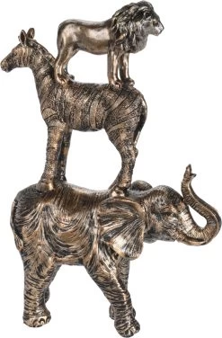 HOME & STYLE WILDLIFE TOWER 27CM GOUD