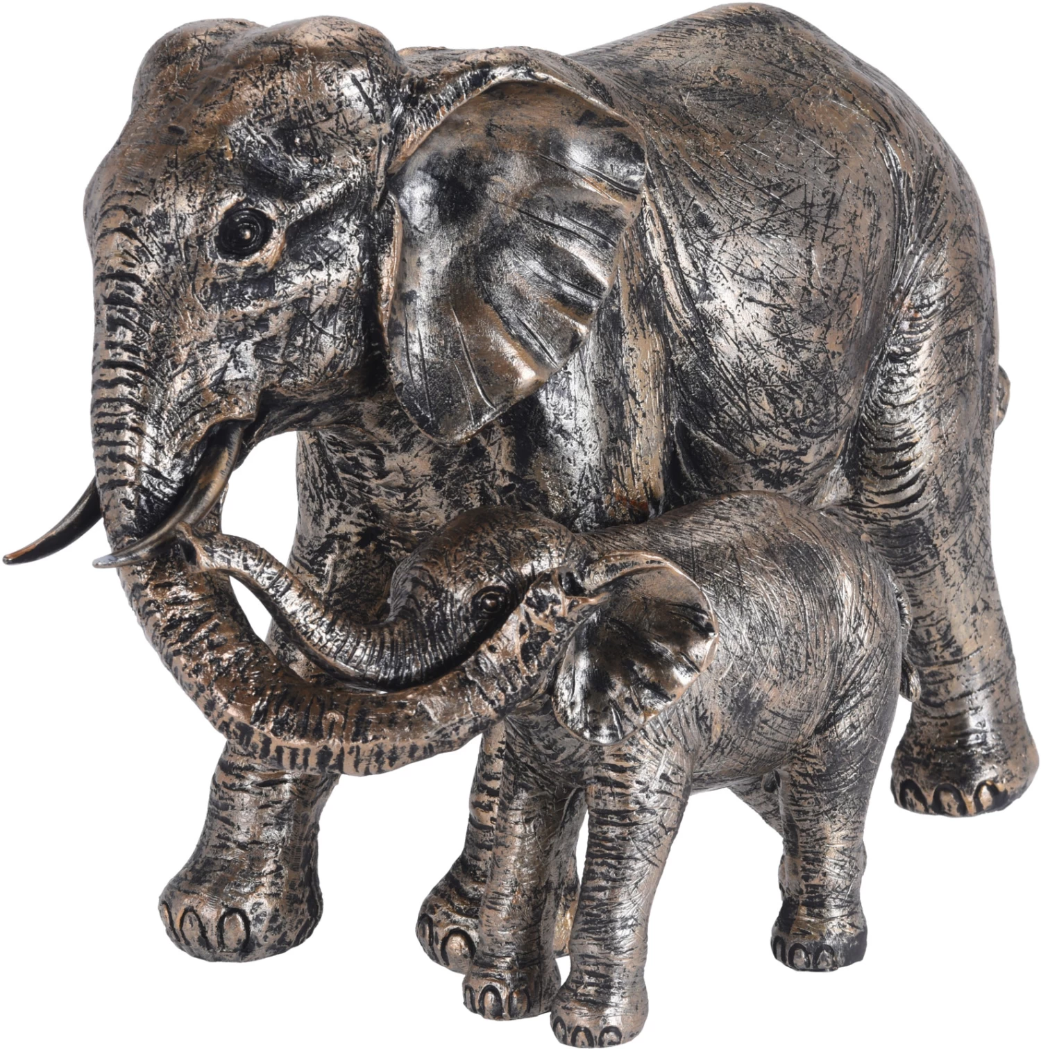 HOME EN STYLE OLIFANT MET JONG GOUD 24CM 3 HOME EN STYLE OLIFANT MET JONG GOUD 24CM