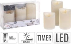 3X LEDKAARS DANSVLAM DIMBAAR MET REMOTE