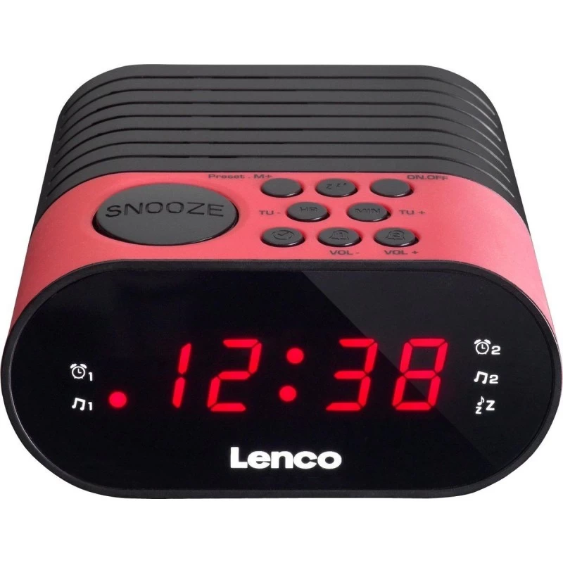LENCO KLOKRADIO MET PLL FM PINK 3 LENCO KLOKRADIO MET PLL FM PINK